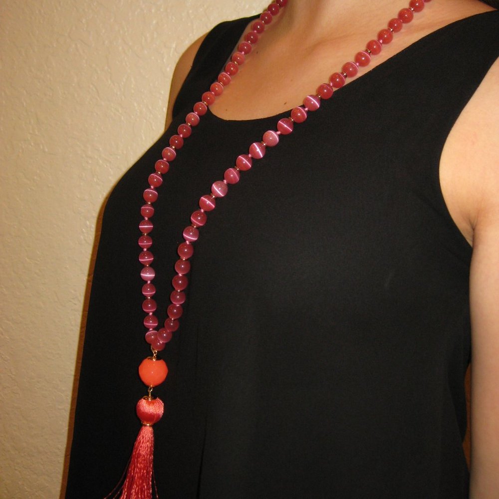 Kate Spade New York Pink Multi The Swing Of Thing Necklace with Dust Bag - Picture 2 of 2